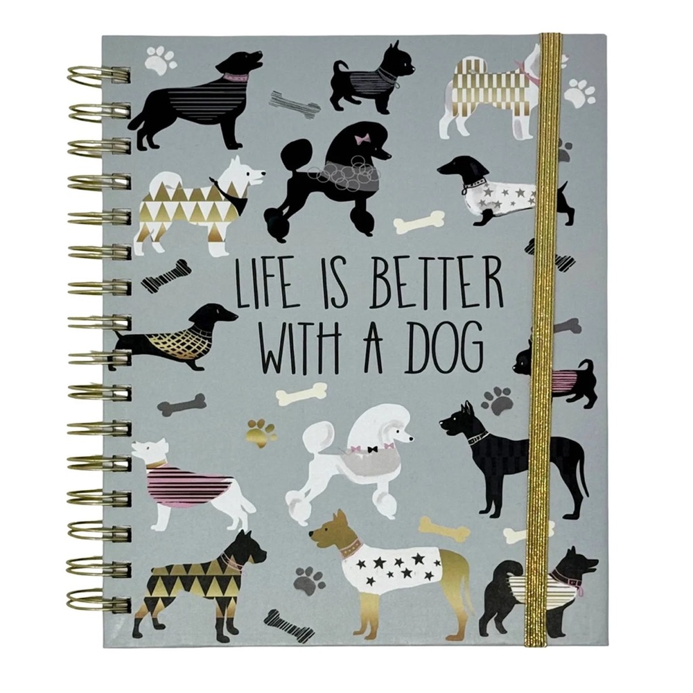 Chasing Baxter Gray "Life is Better with a Dog" Spiral  Notebook Journal